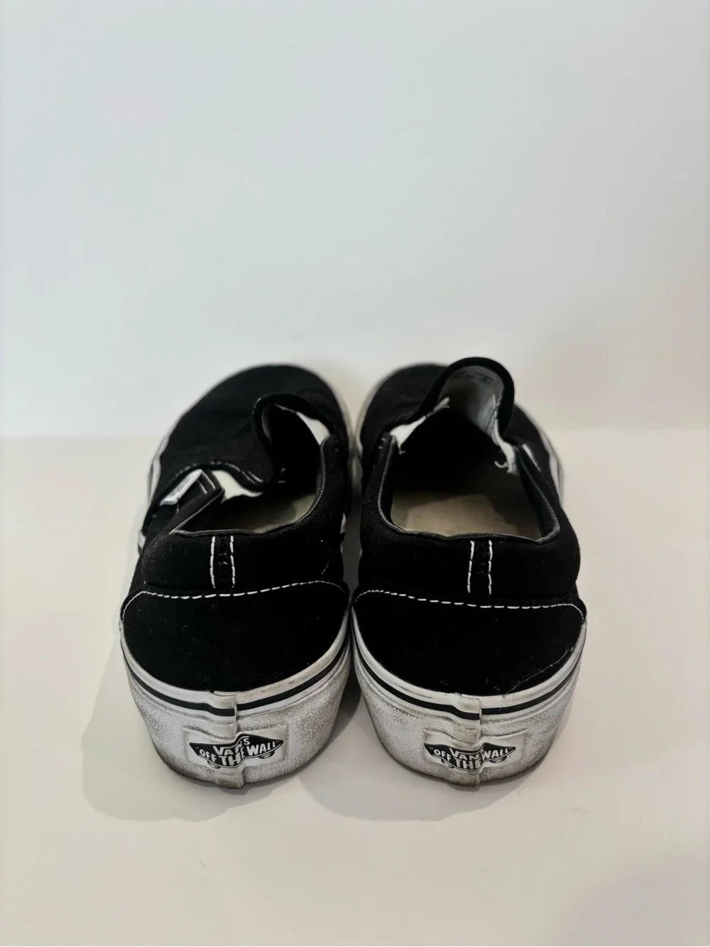 Vans Black Canvas Slip-On Loafers